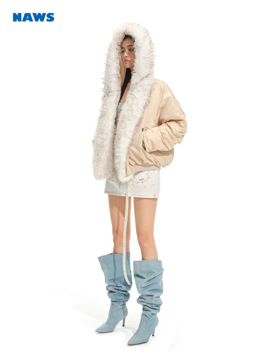 NAWSNOTAWEAR 90 Percent White Duck Down Warm Thick Hooded Retro Regular Fit Down Jackets
