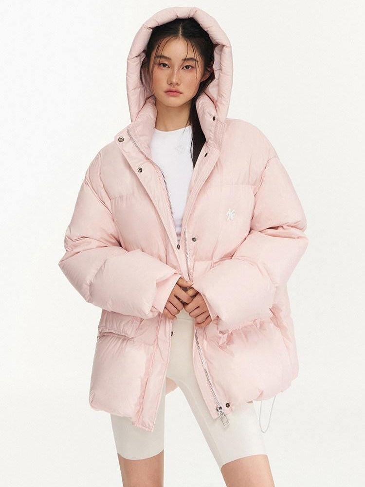 NAWSNOTAWEAR 90 White Duck 300G Commuter Straight Hooded Midlength Insulated Down Jackets