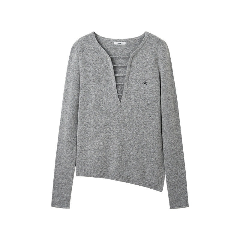 NAWSNOTAWEAR_Alpaca_Wool_Blend_Casual_Slim_Hollow_V-neck_Women_Long_Sleeve_Pullover_Sweaters_MISSTT