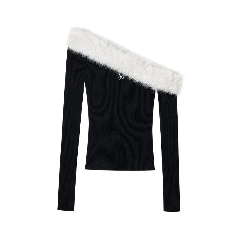 NAWSNOTAWEAR_Backless_Colorblock_Sculptural_Slim_Women_Wool_Blend_Pullover_Sweaters_MISSTT