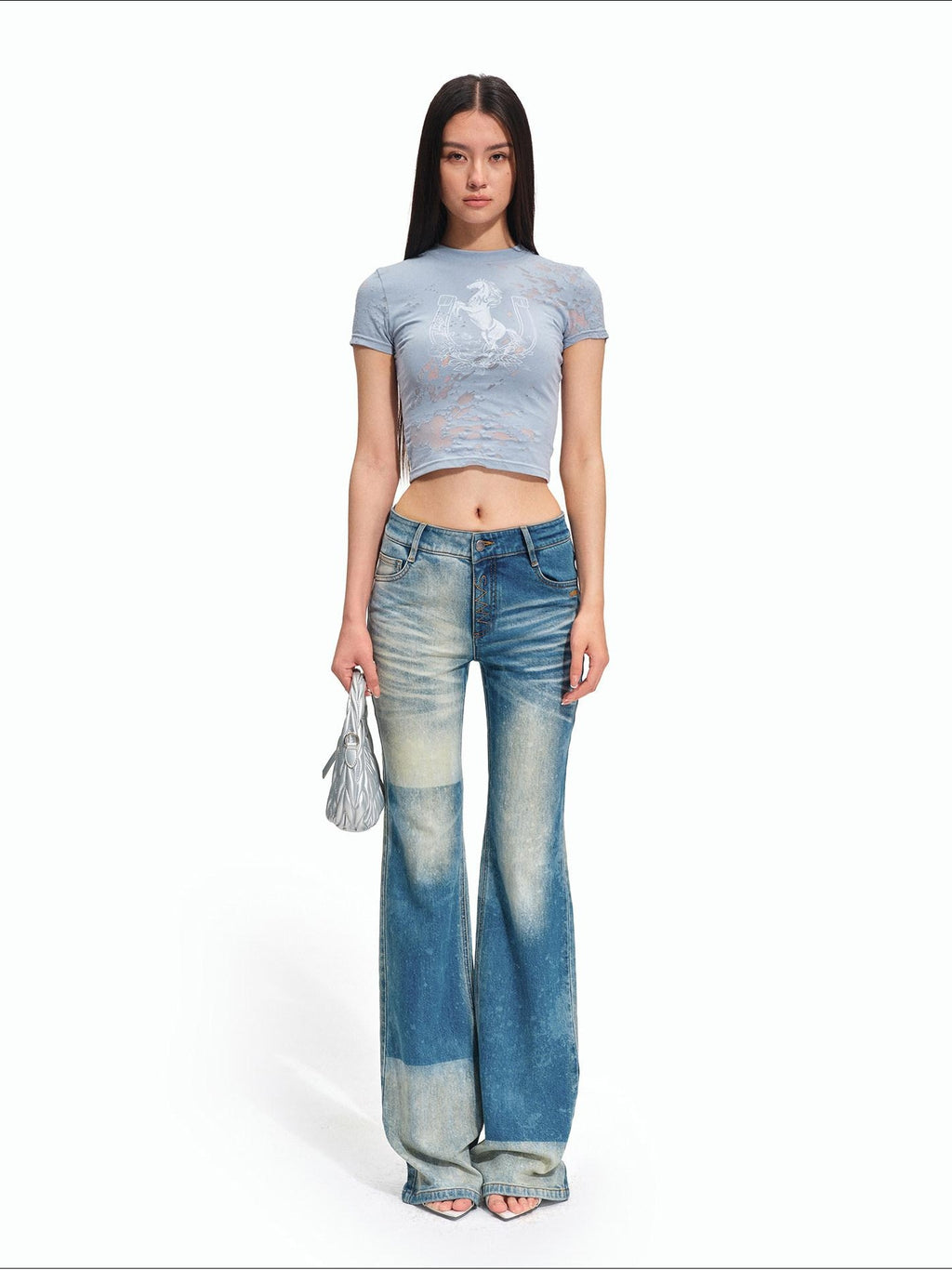 NAWSNOTAWEAR Breathable Cotton Blend Casual Slim Crew Neck Women Animal Print Basic Crop Tops