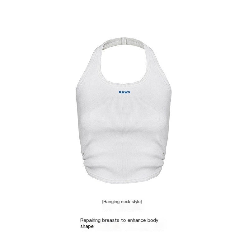 NAWSNOTAWEAR_Breathable_Cotton_Halter_Crop_Women_Letter_Print_Original_Tank_Tops_MISSTT