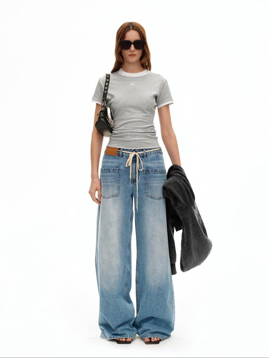 NAWSNOTAWEAR Breathable Cotton Ruched Slim Fit Cropped Women Crew Neck Short Sleeve T-Shirts