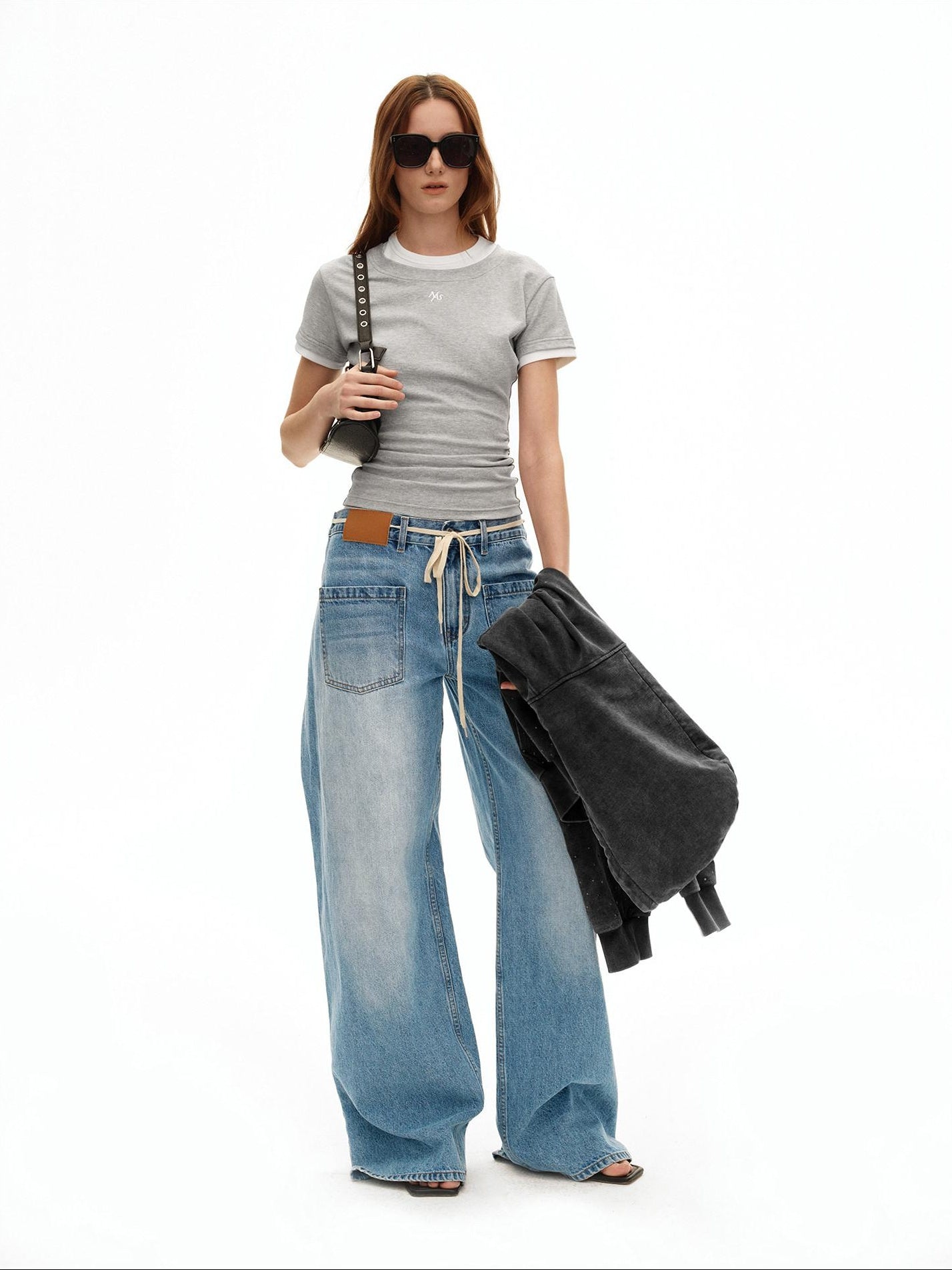 NAWSNOTAWEAR Breathable Cotton Ruched Slim Fit Cropped Women Crew Neck Short Sleeve T-Shirts