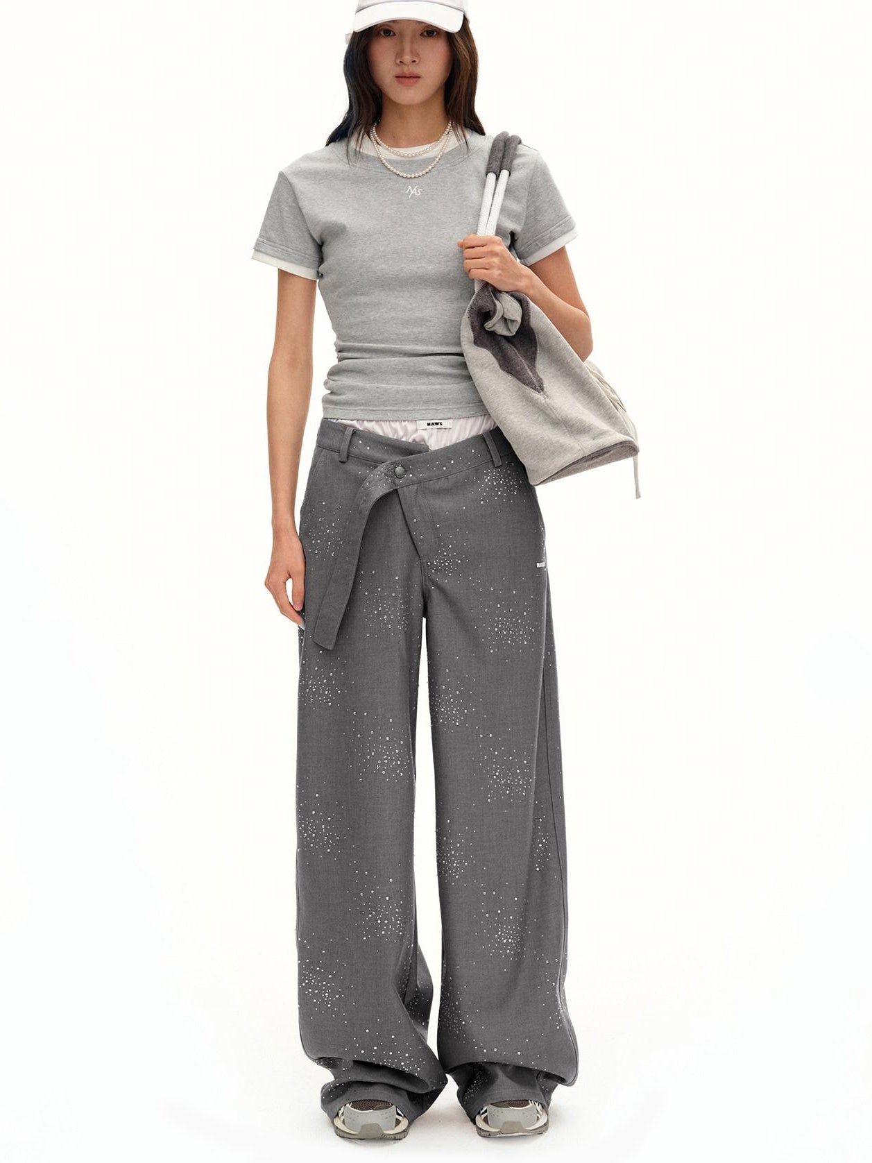 NAWSNOTAWEAR Breathable Cotton Ruched Slim Fit Cropped Women Crew Neck Short Sleeve T-Shirts