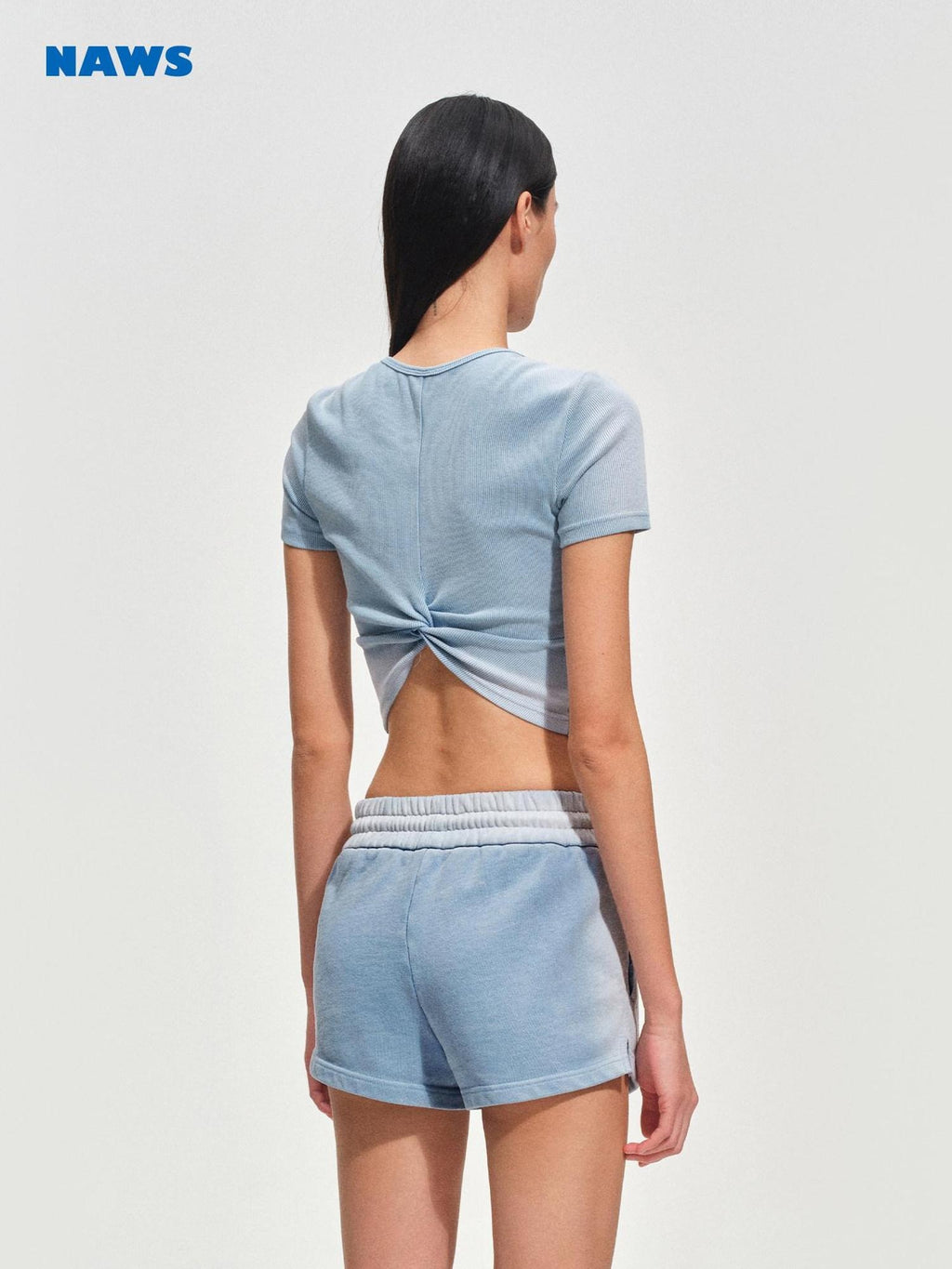 NAWSNOTAWEAR Breathable Distressed Slim Fit Women Equestrian Cotton Spandex Basic Crop Tops
