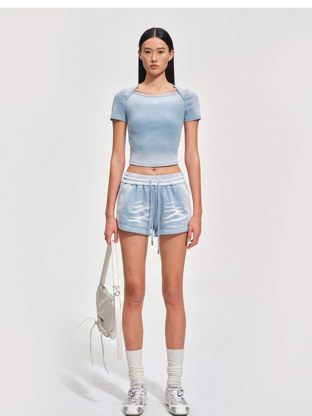 NAWSNOTAWEAR Breathable Distressed Slim Fit Women Equestrian Cotton Spandex Basic Crop Tops