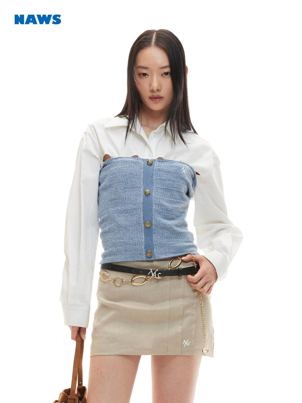 NAWSNOTAWEAR Breathable Lyocell Cotton Blend Loose Casual Short Open Front Women Shirts