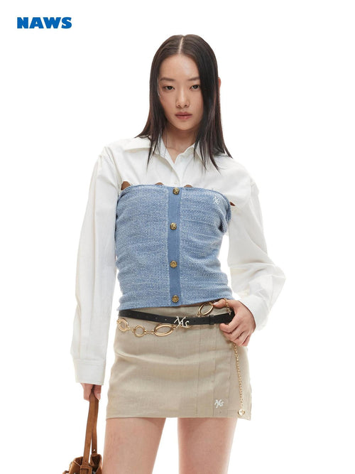 NAWSNOTAWEAR Breathable Lyocell Cotton Blend Loose Casual Short Open Front Women Shirts
