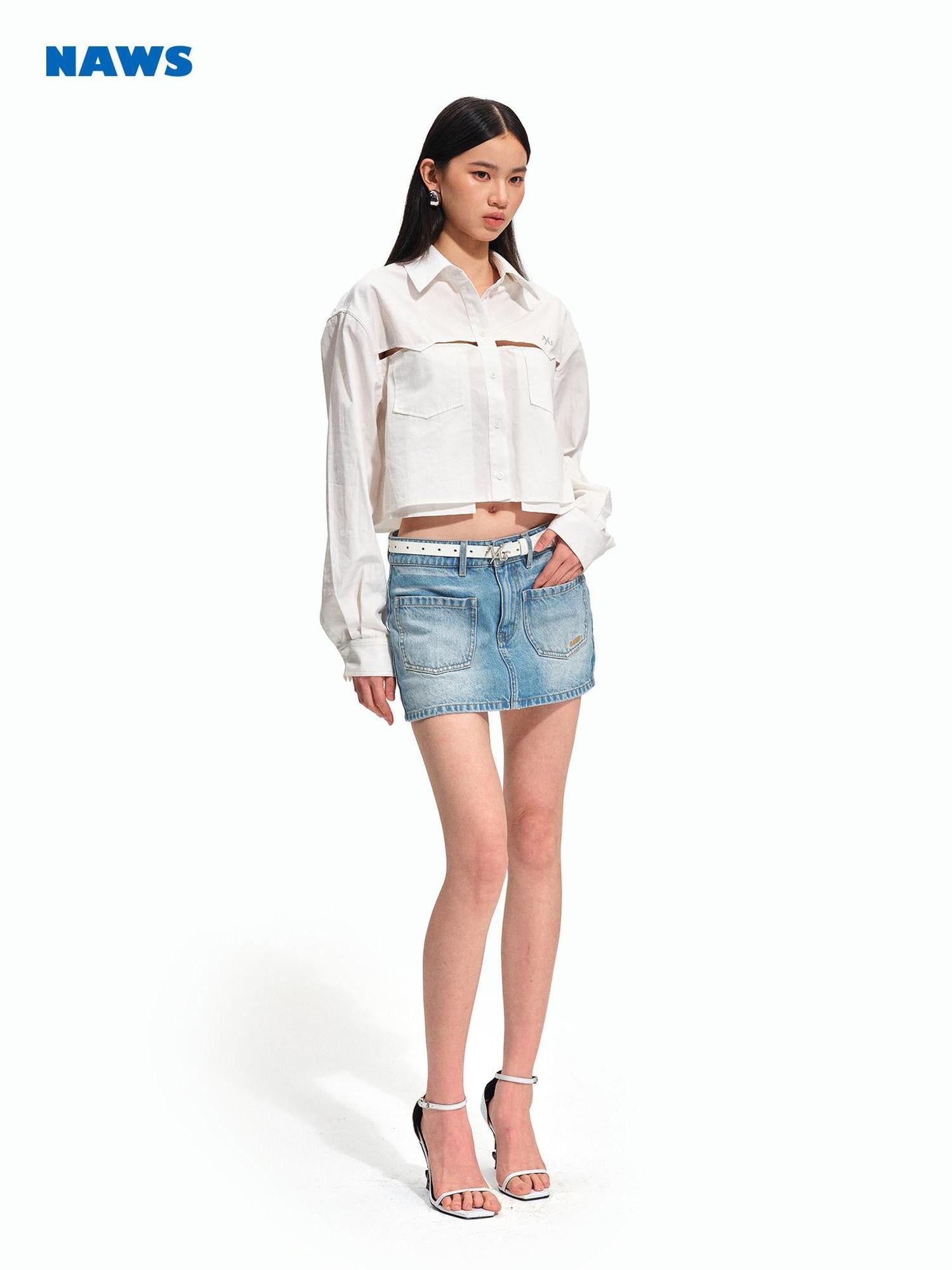 NAWSNOTAWEAR Breathable Lyocell Cotton Blend Loose Casual Short Open Front Women Shirts