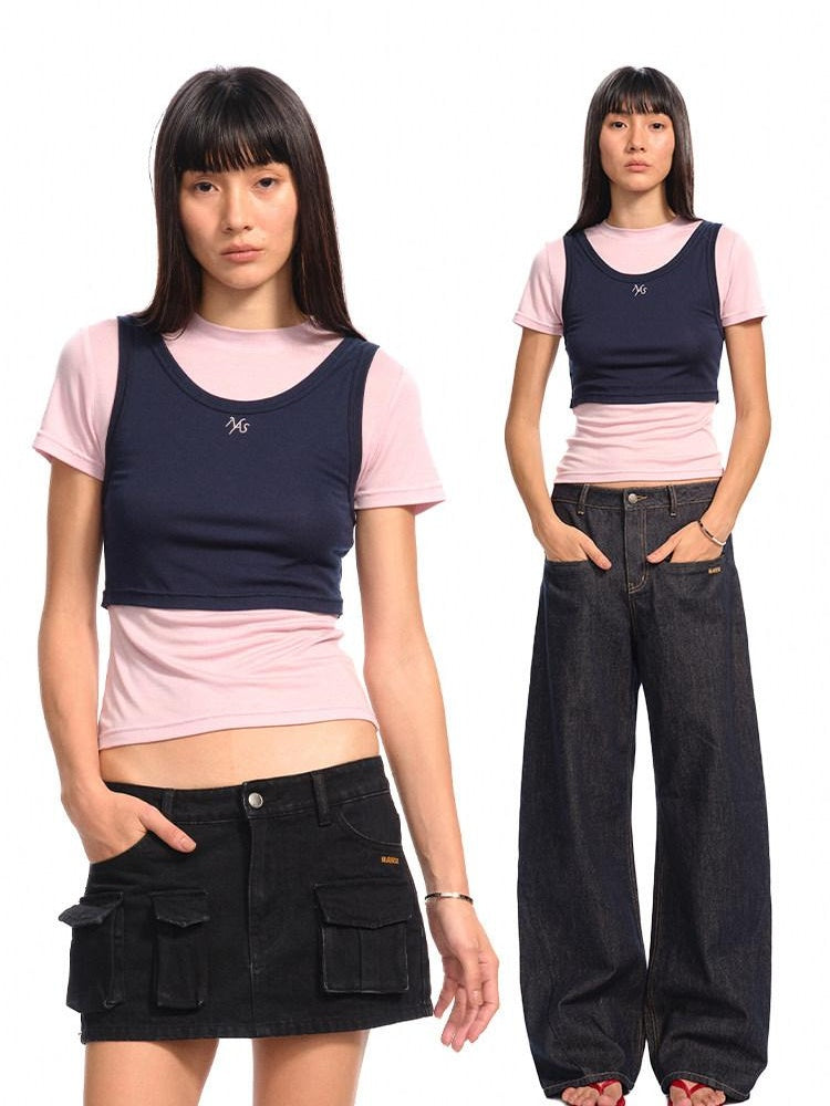 NAWSNOTAWEAR Breathable Lyocell Slim Minimalist Commuter Geometric Short Sleeve T-Shirts