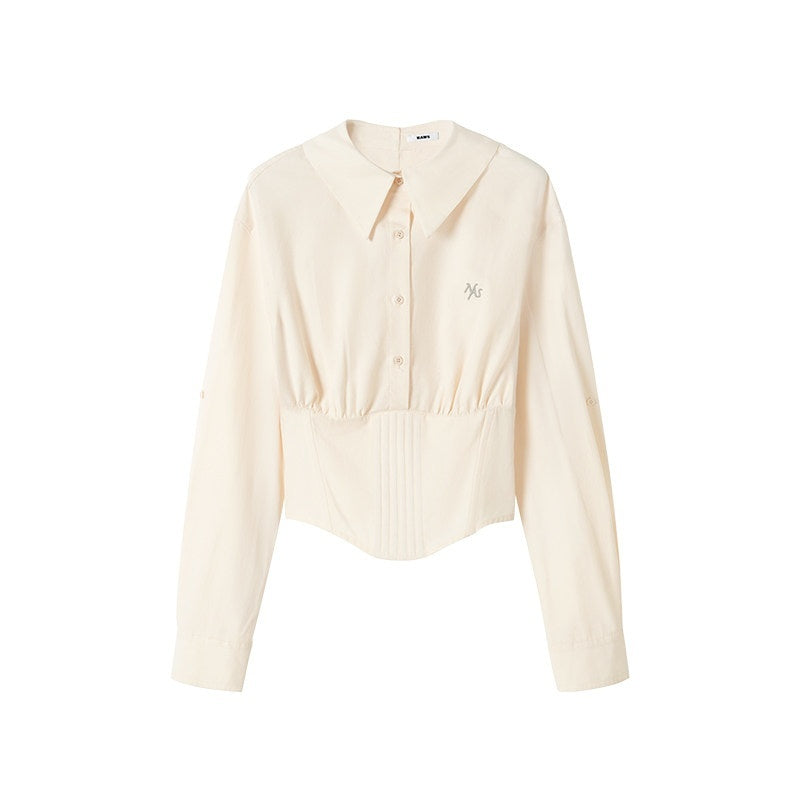 NAWSNOTAWEAR_Breathable_Sun_Protection_Tencel_Blend_Fitted_Collar_Cropped_Women_Cream_Shirts_MISSTT