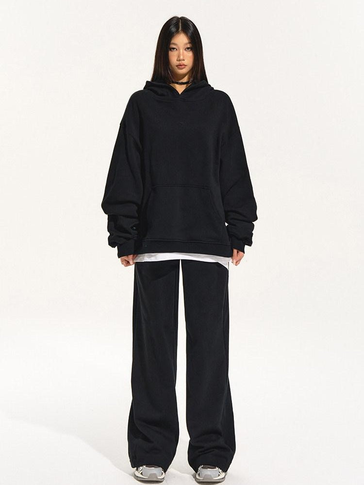 NAWSNOTAWEAR Comfortable Cotton Blend Pockets Wide Leg Loose Fit Commuter Women Sweatpants