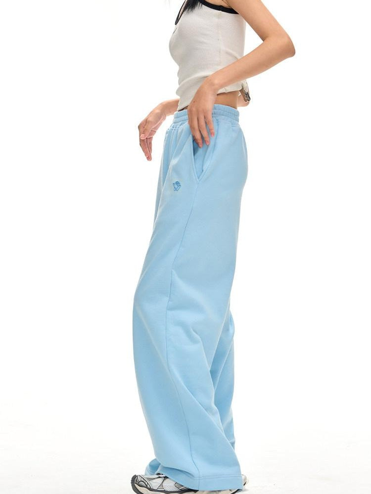 NAWSNOTAWEAR Comfortable Cotton Blend Pockets Wide Leg Loose Fit Commuter Women Sweatpants