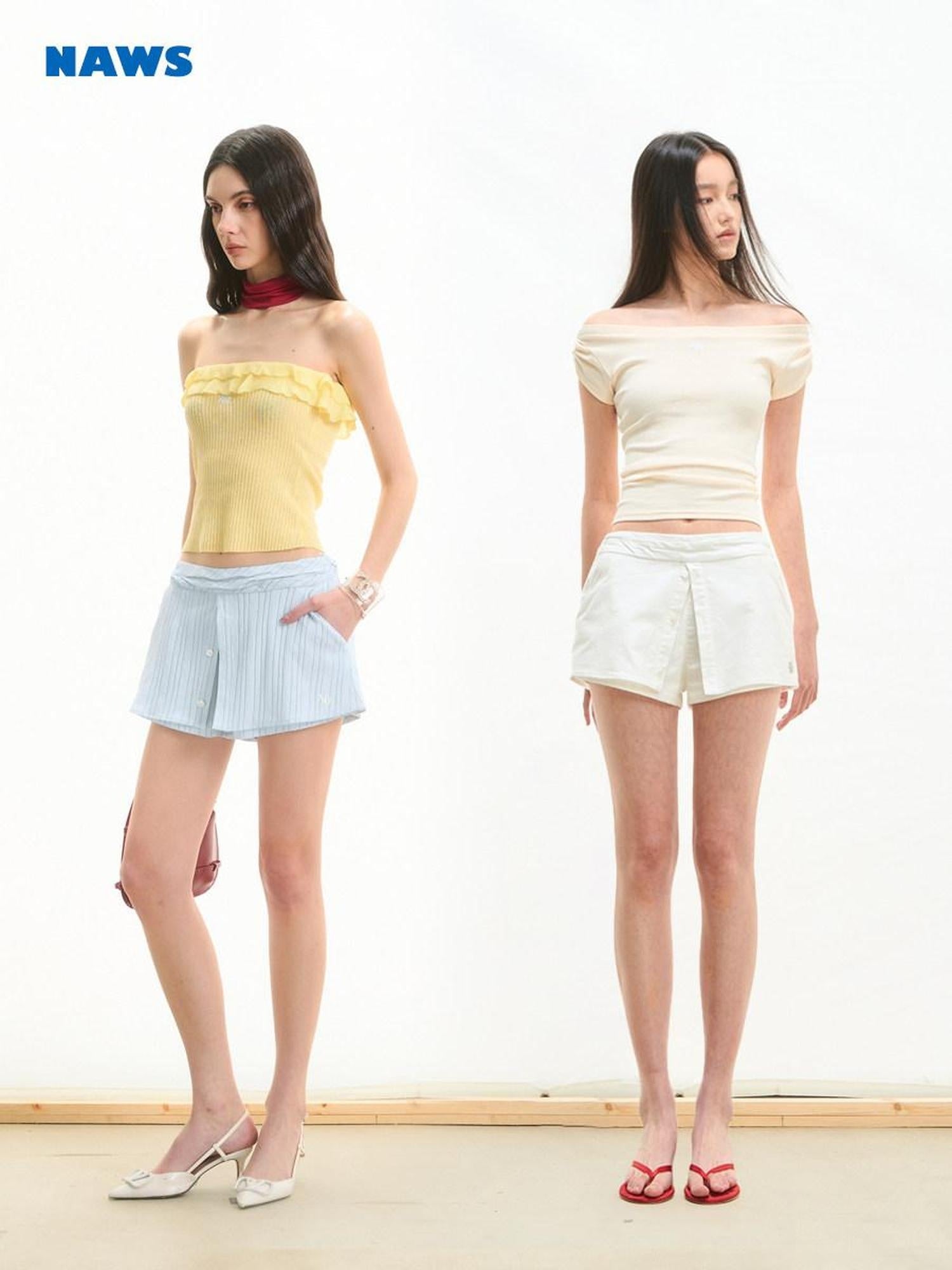 NAWSNOTAWEAR Comfy Mid Waist Loose Fit Denim Casual Women Poly Cotton Mini Skirts