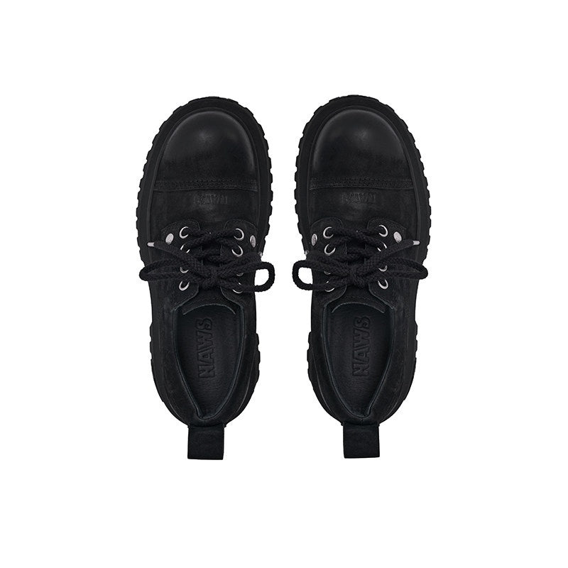NAWSNOTAWEAR_Comfy_Suede_Leather_Lace_Up_Round_Toe_Mid_Heel_Platform_Commuter_Flats_MISSTT