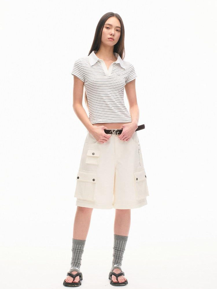 NAWSNOTAWEAR Cotton Aurora White Vintage Workwear Straight Leg Pockets Cargo Pants