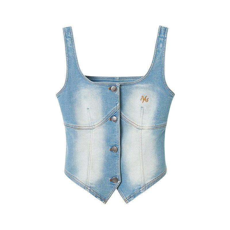 NAWSNOTAWEAR_Cotton_Blend_Vintage_Slim_U_Neck_Cropped_Button_Women_Glacier_Blue_Tank_Tops_MISSTT