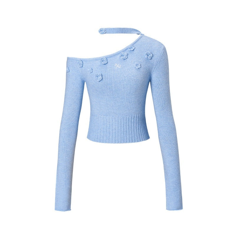 NAWSNOTAWEAR_Cozy_Long_Sleeve_Pullover_Knit_Casual_Women_Matching_Aqua_Blue_Top_&_Skirt_Sets_MISSTT