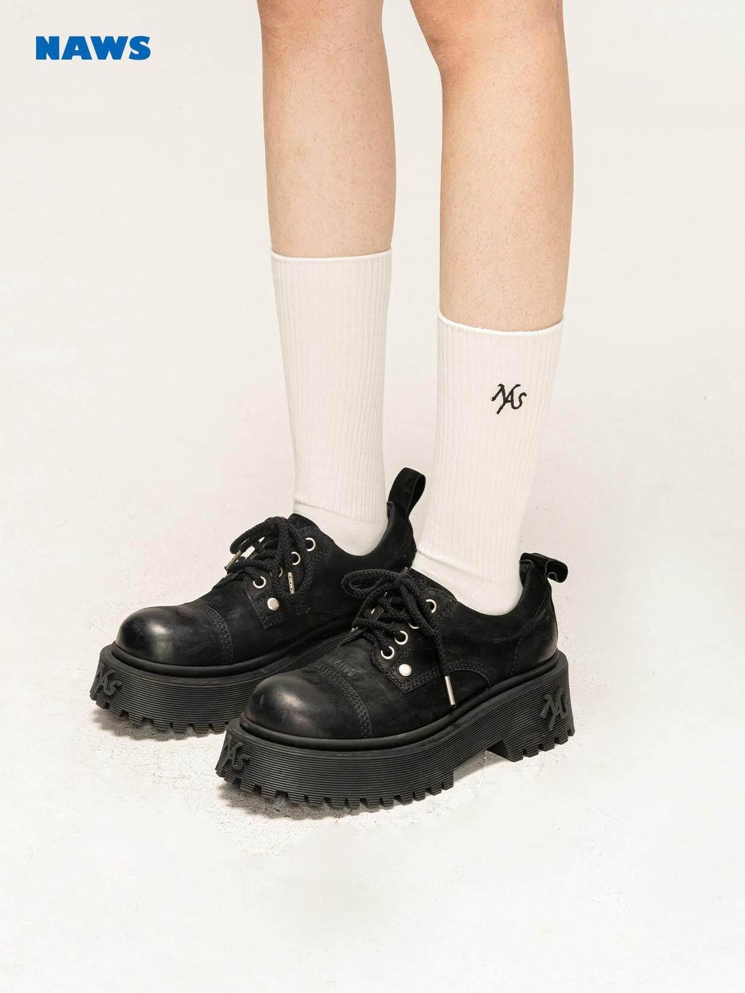 NAWSNOTAWEAR Cozy Thick Minimalist Solid Mid Calf Women Warm Hosiery Socks