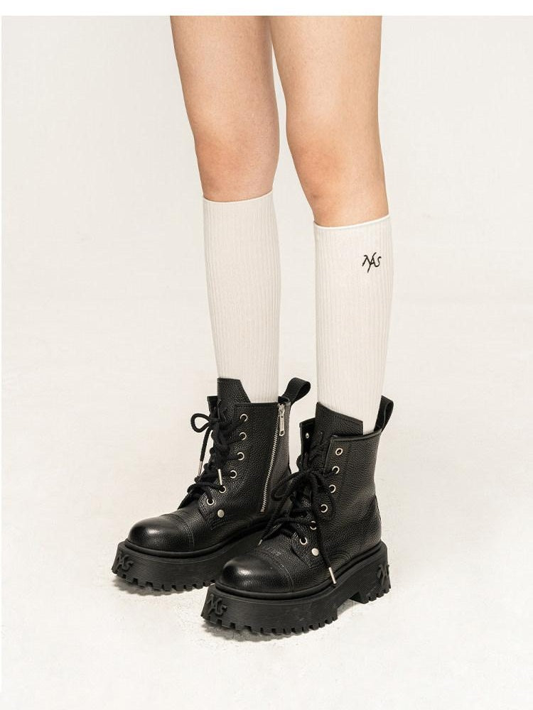 NAWSNOTAWEAR Cozy Thick Minimalist Solid Mid Calf Women Warm Hosiery Socks