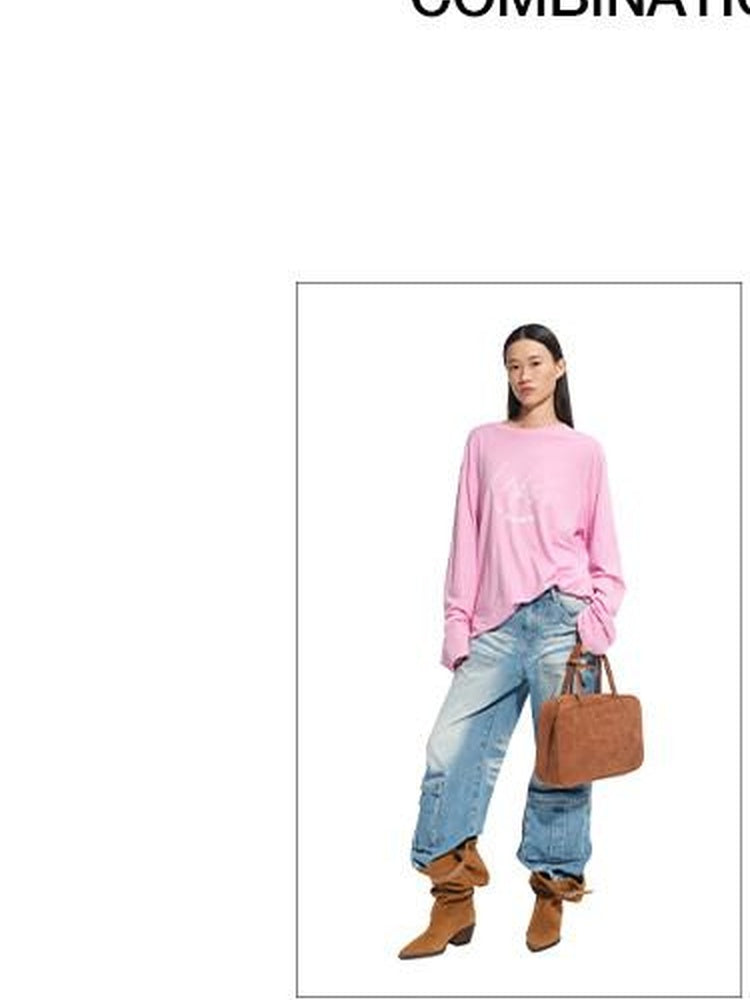 NAWSNOTAWEAR Durable Washed Cotton Casual Low Rise Loose Glacier Blue Women Wide Leg Jeans