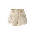 NAWSNOTAWEAR_Embroidered_Cotton_Natural_Waist_Loose_Straight_Unisex_Desert_Brown_Denim_Shorts_MISSTT