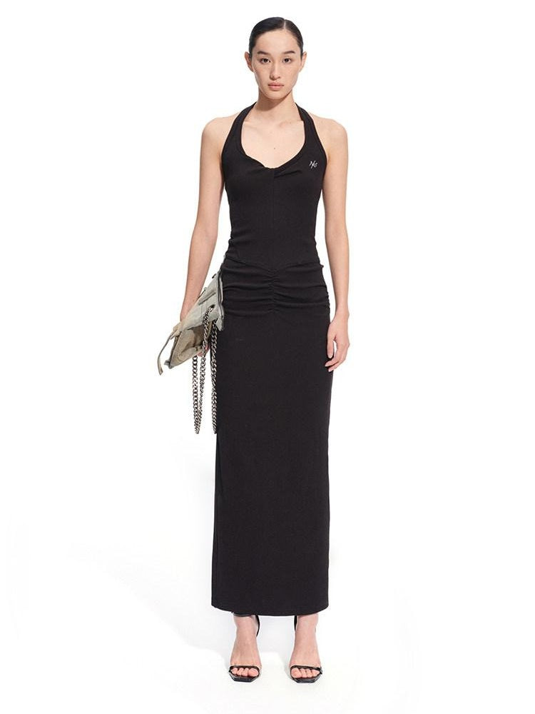 NAWSNOTAWEAR High Stretch Cotton Halter Slim Fit Casual Women Sleeveless Maxi Dresses