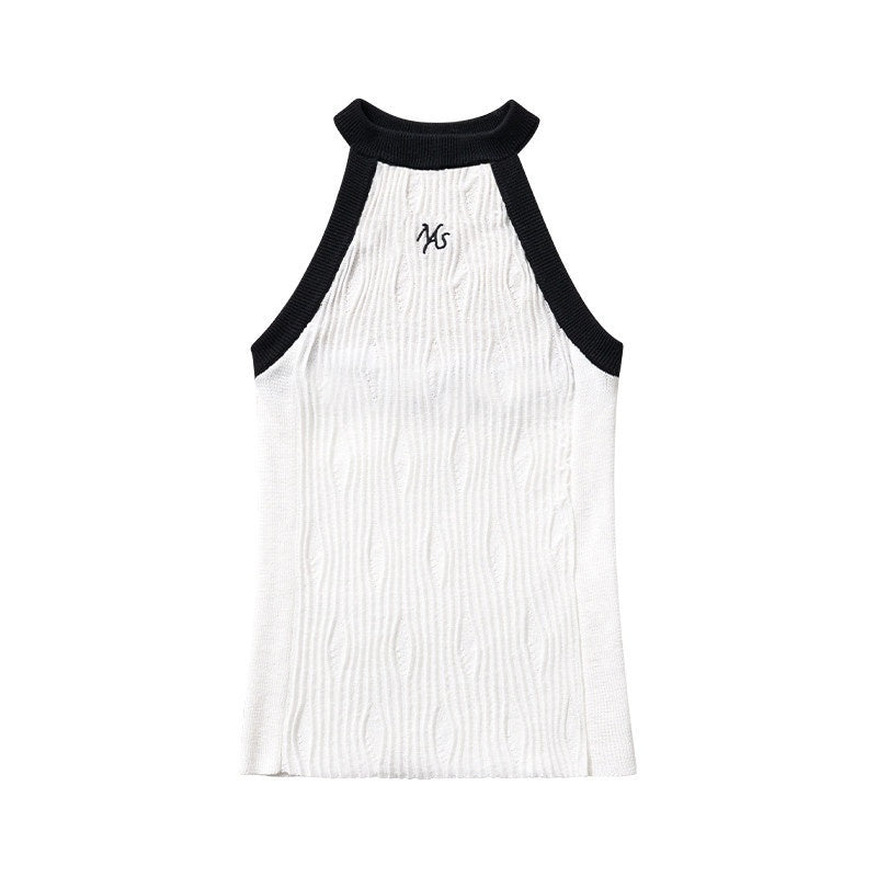 NAWSNOTAWEAR_High_Stretch_Lyocell_Halter_Slim_Fit_Cropped_Round_Neck_Riding_Women_Tank_Tops_MISSTT