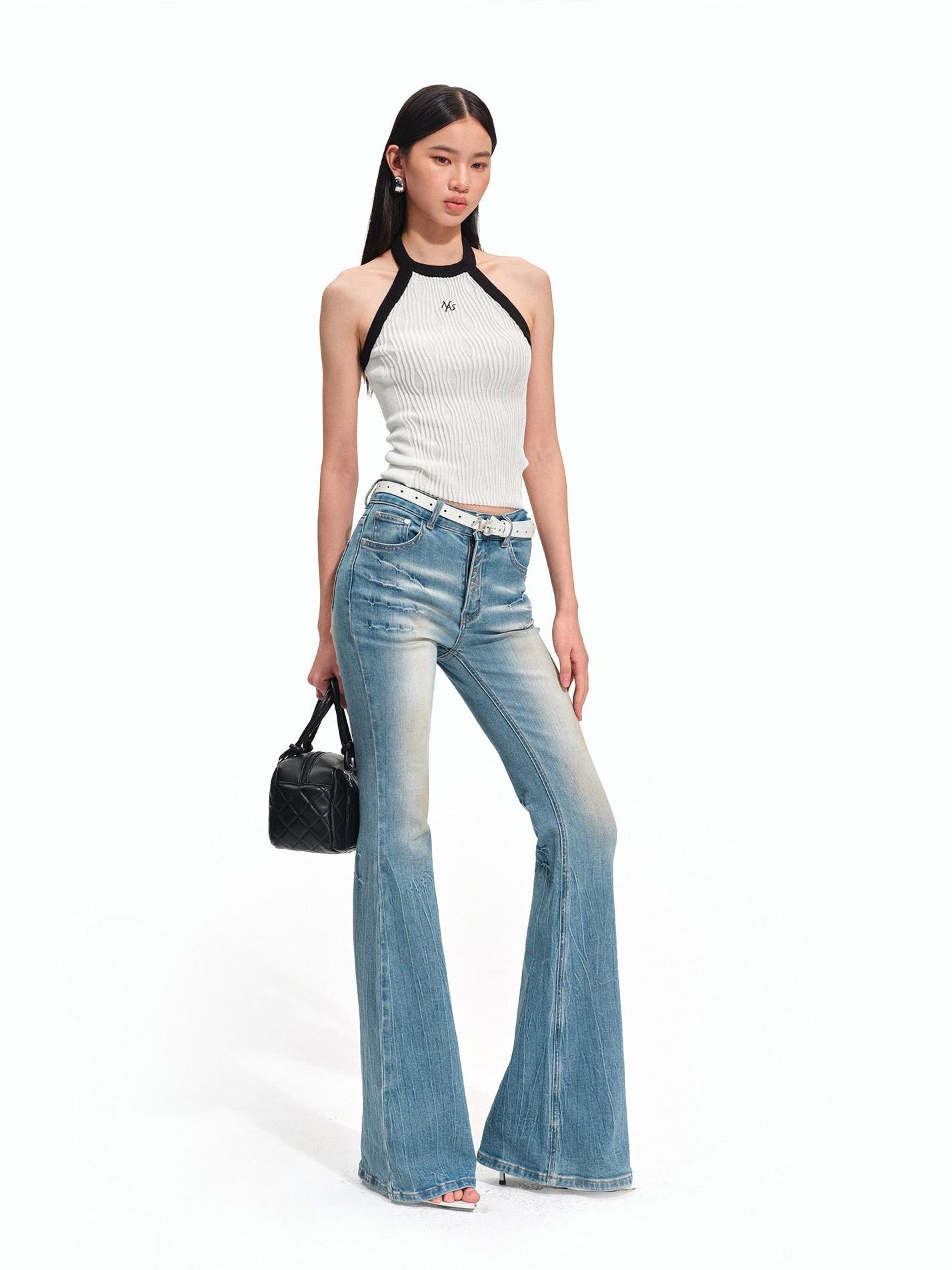 NAWSNOTAWEAR High Stretch Lyocell Halter Slim Fit Cropped Round Neck Riding Women Tank Tops