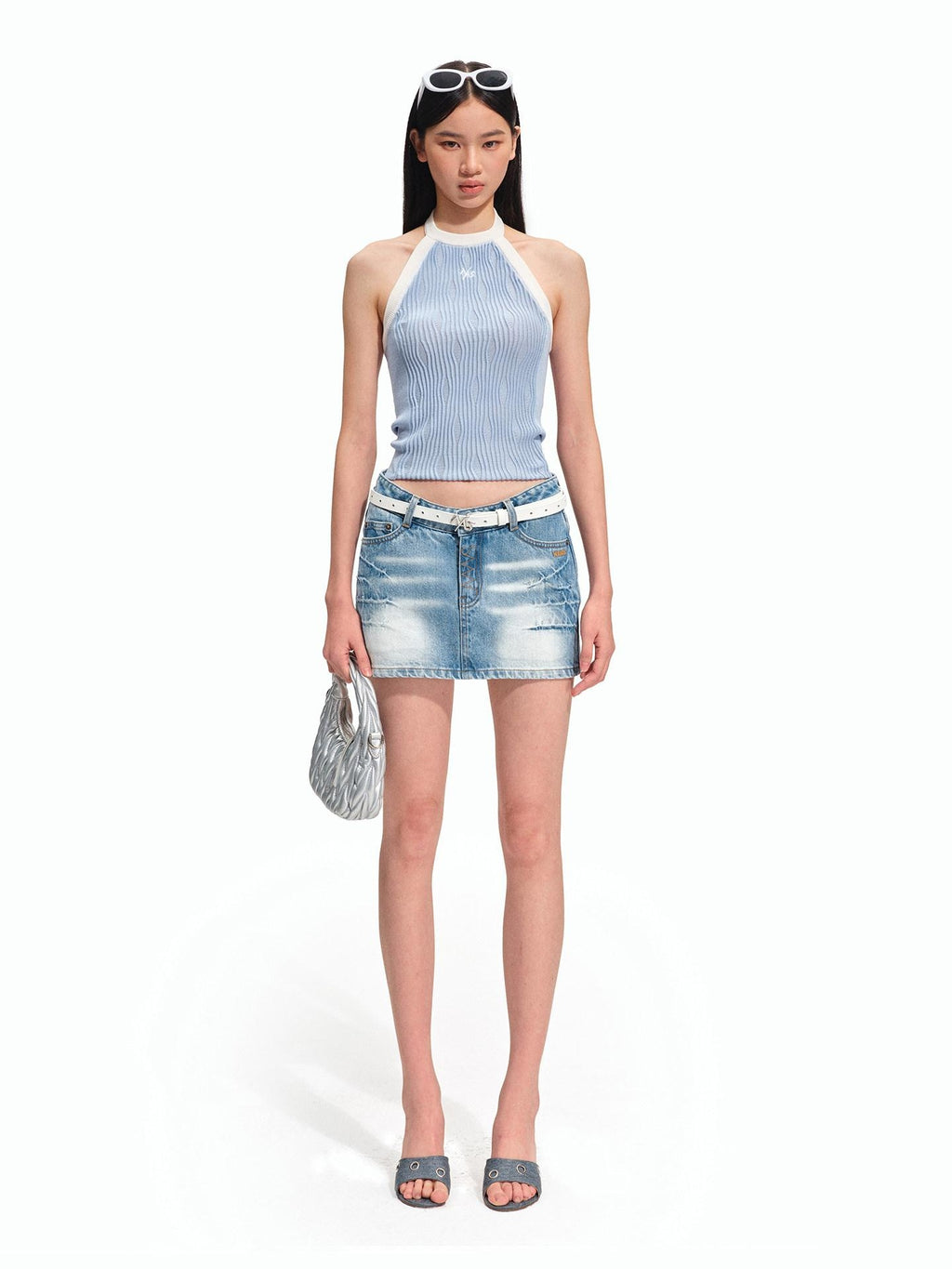 NAWSNOTAWEAR High Stretch Lyocell Halter Slim Fit Cropped Round Neck Riding Women Tank Tops