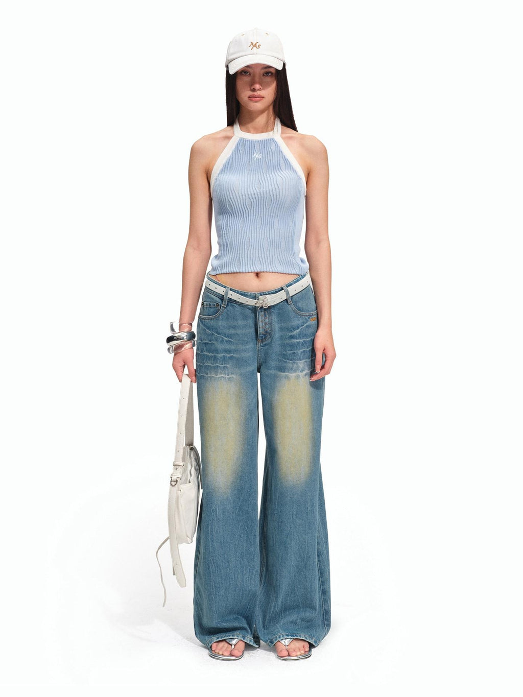 NAWSNOTAWEAR High Stretch Lyocell Halter Slim Fit Cropped Round Neck Riding Women Tank Tops