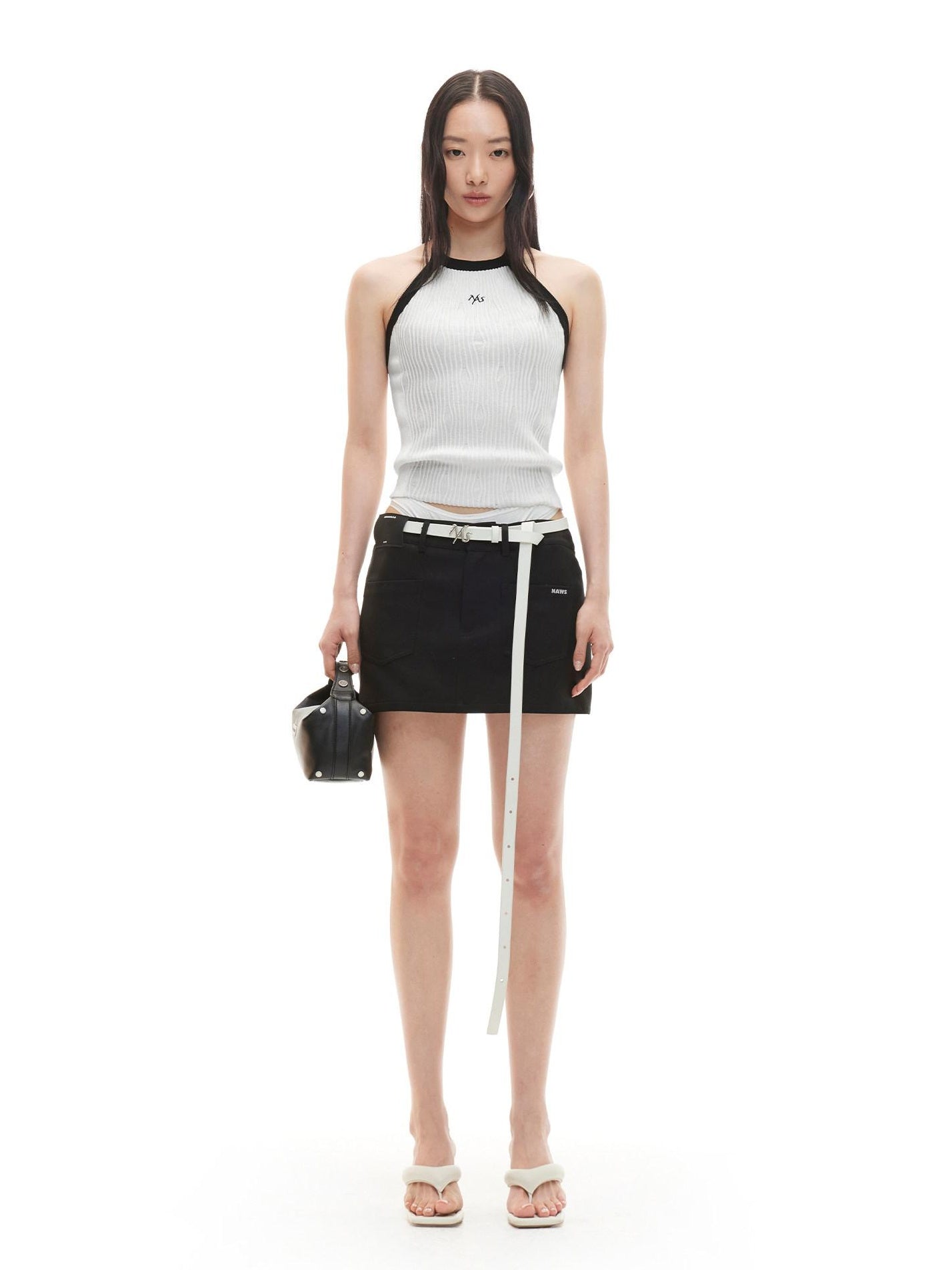 NAWSNOTAWEAR High Stretch Lyocell Halter Slim Fit Cropped Round Neck Riding Women Tank Tops