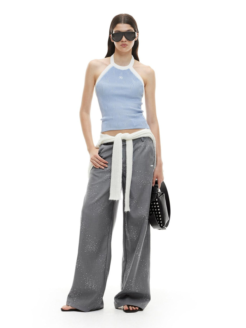 NAWSNOTAWEAR High Stretch Lyocell Halter Slim Fit Cropped Round Neck Riding Women Tank Tops