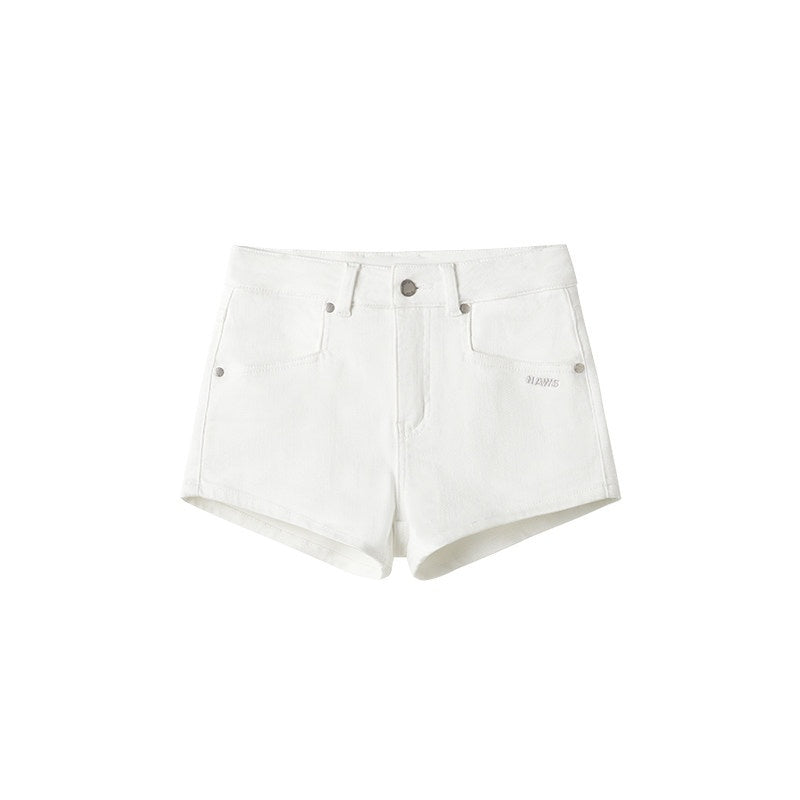 NAWSNOTAWEAR_High_Stretch_Slim_Fit_Natural_Waist_Casual_Women_Snow_Melt_White_Denim_Shorts_MISSTT