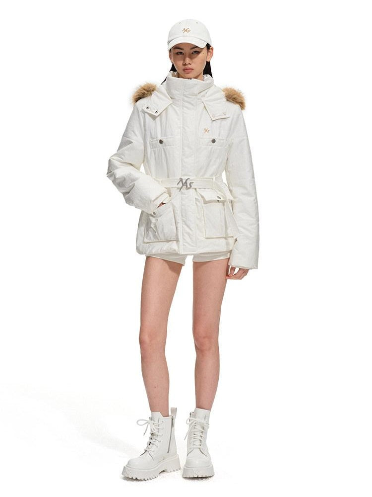 NAWSNOTAWEAR High Stretch Slim Fit Natural Waist Casual Women Snow Melt White Denim Shorts