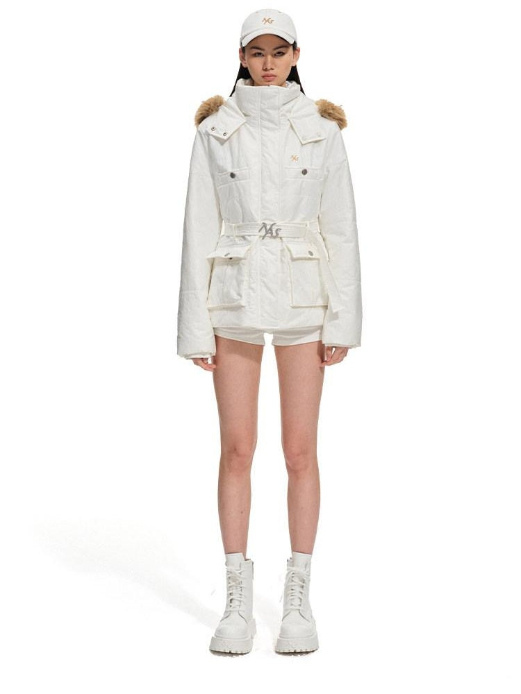 NAWSNOTAWEAR High Stretch Slim Fit Natural Waist Casual Women Snow Melt White Denim Shorts