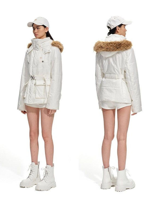 NAWSNOTAWEAR High Stretch Slim Fit Natural Waist Casual Women Snow Melt White Denim Shorts