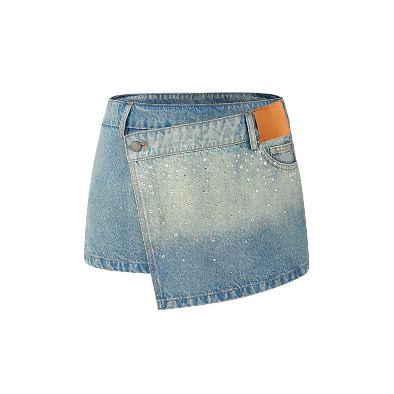 NAWSNOTAWEAR_High_Waist_Cotton_A_Line_British_Commuter_Casual_Women_Starry_Blue_Mini_Skirts_MISSTT