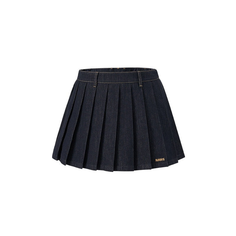 NAWSNOTAWEAR_High_Waist_Cotton_Pleated_Commuter_Casual_Women_Raw_Denim_Blue_Mini_Skirts_MISSTT