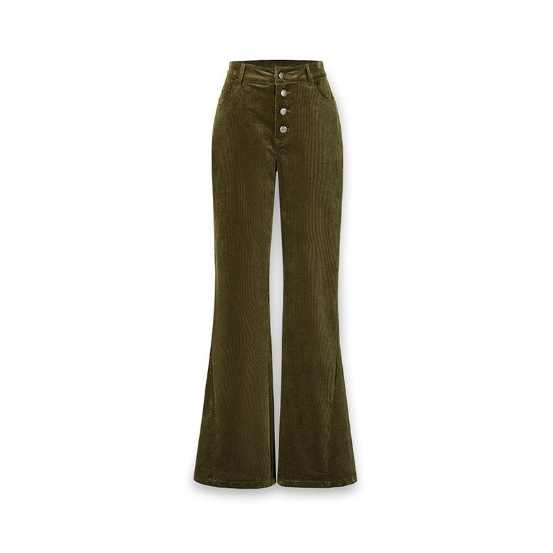 NAWSNOTAWEAR_High_Waist_Stretch_Cotton_Subtle_Flare_Workwear_Womens_Pine_Green_Flared_Pants_MISSTT