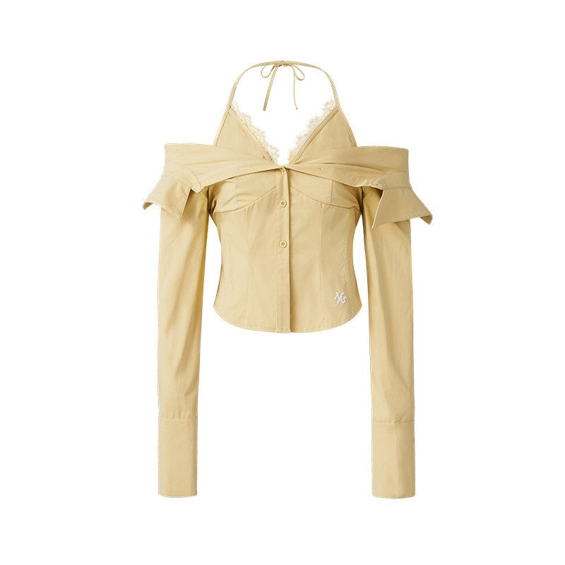 NAWSNOTAWEAR_Lace_Cotton_Slim_Fit_Street_Style_Long_Sleeve_Women_Classic_Solid_Blouses_MISSTT