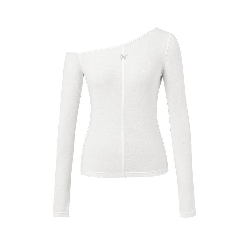 NAWSNOTAWEAR_Light_100%_Cotton_Sexy_Chic_Women_Solid_Off_White_Long_Sleeve_T-Shirts_MISSTT