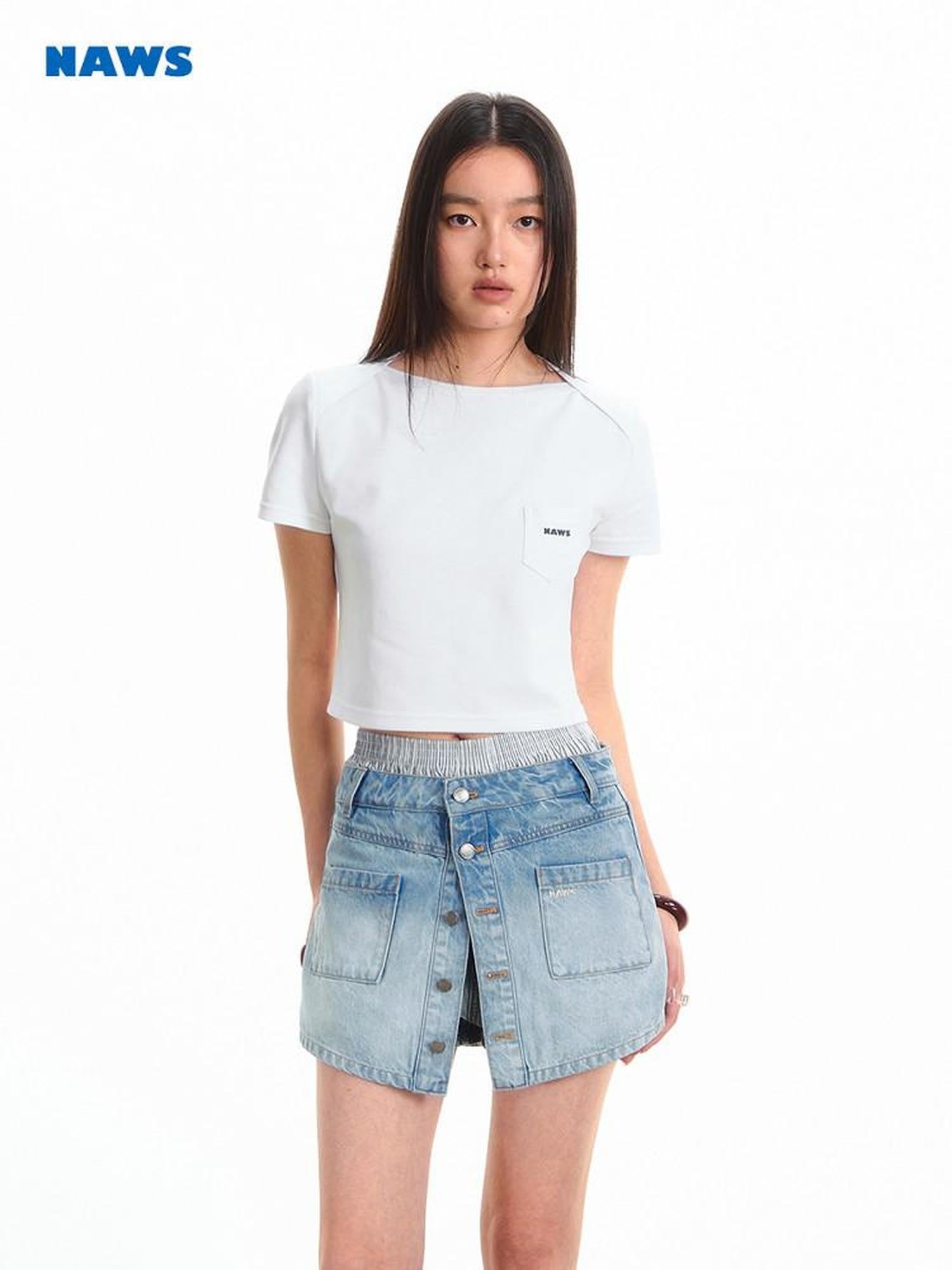 NAWSNOTAWEAR Light Wash 100 Percent Cotton Commuter Regular Fit Mid Length Denim Shorts