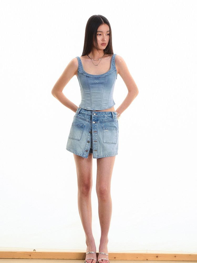 NAWSNOTAWEAR Light Wash 100 Percent Cotton Commuter Regular Fit Mid Length Denim Shorts