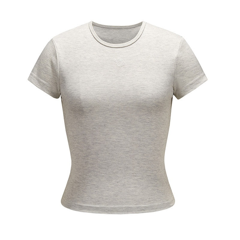 NAWSNOTAWEAR_Lightweight_Nylon_Slim_Cropped_Crewneck_Casual_Women_Solid_Short_Sleeve_T-Shirts_MISSTT