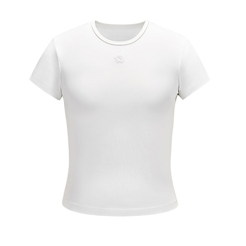 NAWSNOTAWEAR_Lightweight_Nylon_Slim_Fit_Crew_Neck_Women_Solid_Short_Sleeve_T-Shirts_MISSTT
