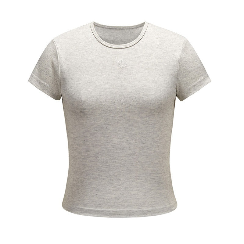 NAWSNOTAWEAR_Lightweight_Nylon_Slim_Fit_Crew_Neck_Women_Solid_Short_Sleeve_T-Shirts_MISSTT