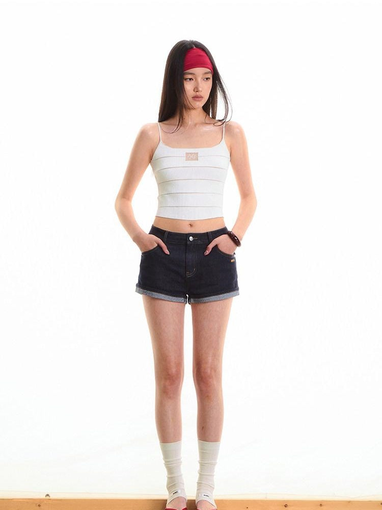 NAWSNOTAWEAR Lightweight Striped Casual Slim Short Outerwear For Women Breathable Camisoles