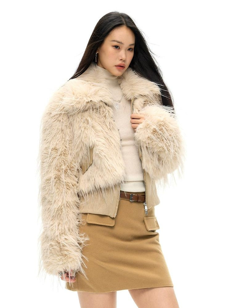 NAWSNOTAWEAR Lightweight Tailored Slim Fit Chic Reed Apricot Outerwear Leather Jackets